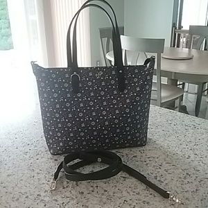 Tory Burch KERRINGTON SMALL ZIP...BLUE wild pansy